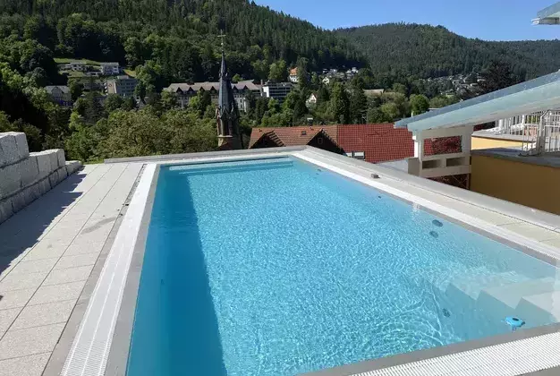 Infinitypool Au�enpool im Wellnesshotel Rothfuss in Bad Wildbad im Schwarzwald