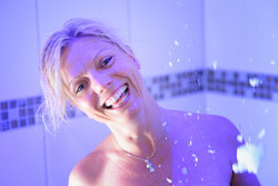 Schneeflocken im Wellnessbereich